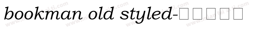 bookman old styled字体转换